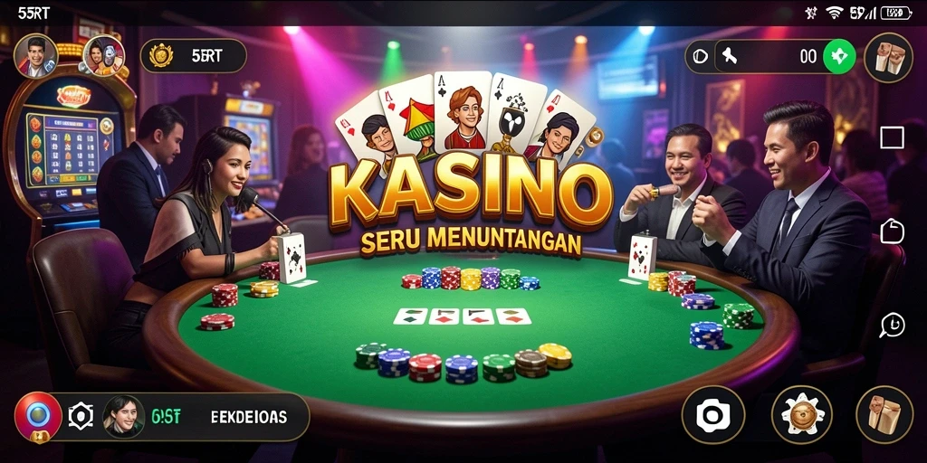 Tampilan gameplay menawan dari 55RT dalam suasana Kasino yang seru.