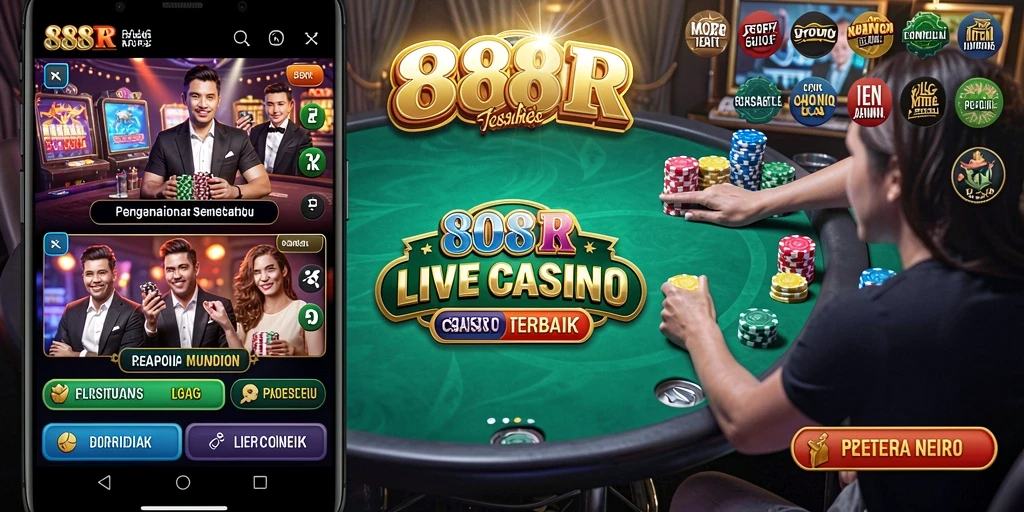 Tampilan gameplay Live Casino yang menawan dengan dealer profesional.