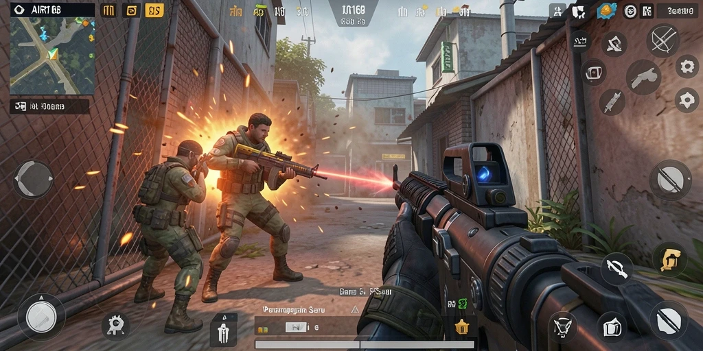 Tampilan gameplay seru dalam <strong>AIR168</strong> dengan aksi tembak-menembak yang mendebarkan.