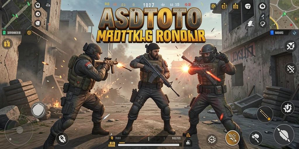 Screenshot dari gameplay ASDTOTO menampilkan pertarungan seru Battle Royale.