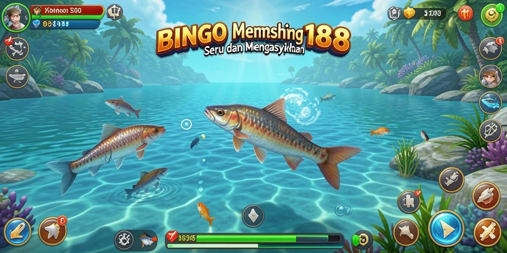 Tampilan gameplay BINGO188 yang menarik dengan aksi memancing seru.