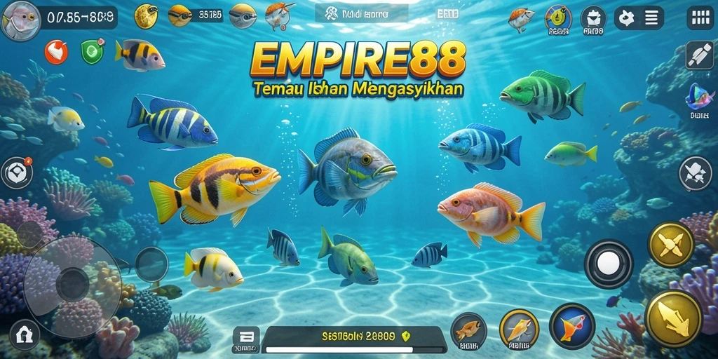 Tampilan gameplay seru di EMPIRE88 saat menembak ikan.