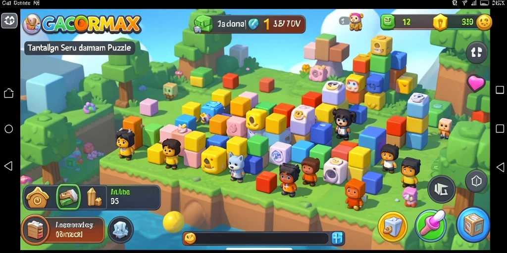 Tampilan gameplay puzzle seru di GACORMAX dengan tantangan menarik.