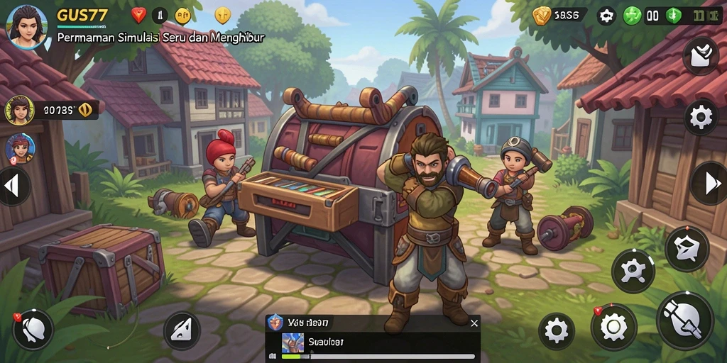 Tampilan gameplay menarik dan realistis dari GUS77.