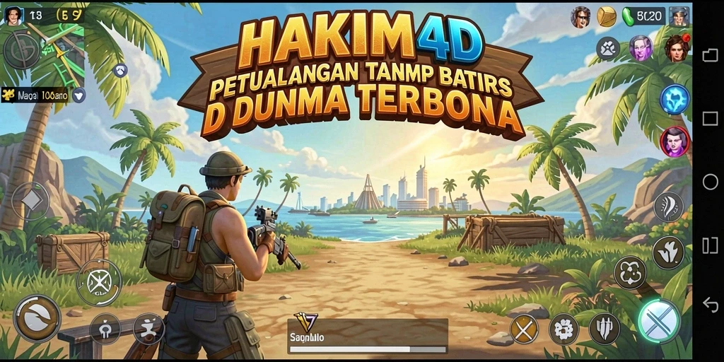 Tampilan seru gameplay HAKIM4D dengan dunia terbuka yang luas.