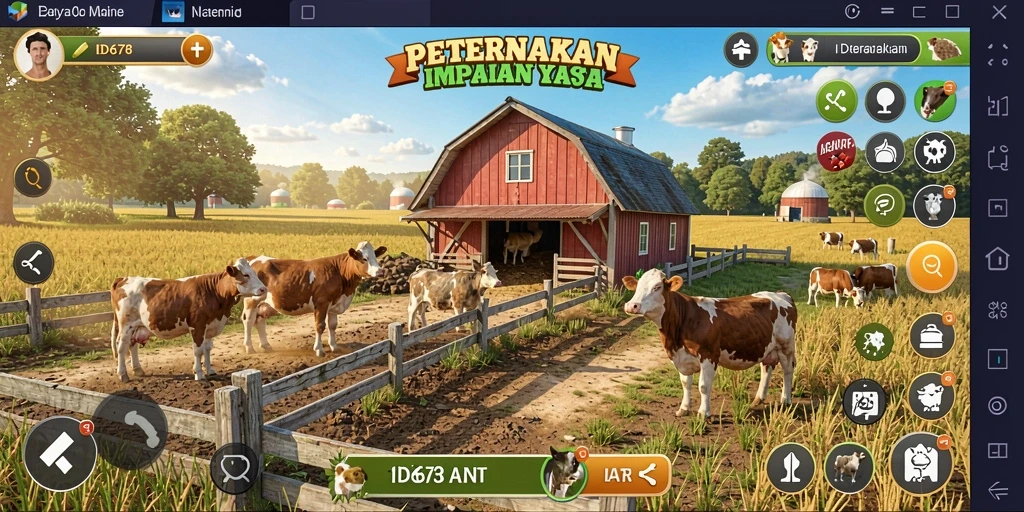 Gameplay ID678 yang seru dan interaktif dalam dunia pertanian.