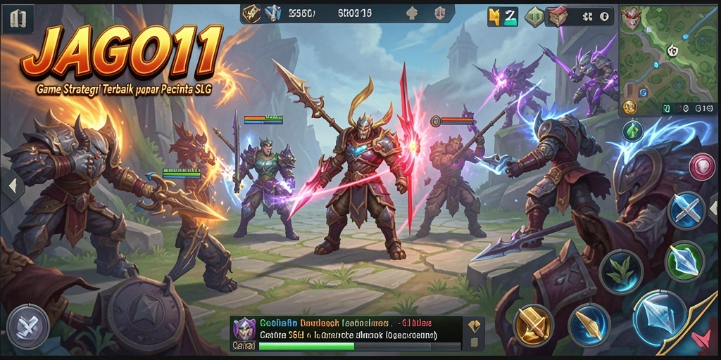Tampilan gameplay <strong>JAGO11</strong> yang memukau dengan pertempuran strategis.
