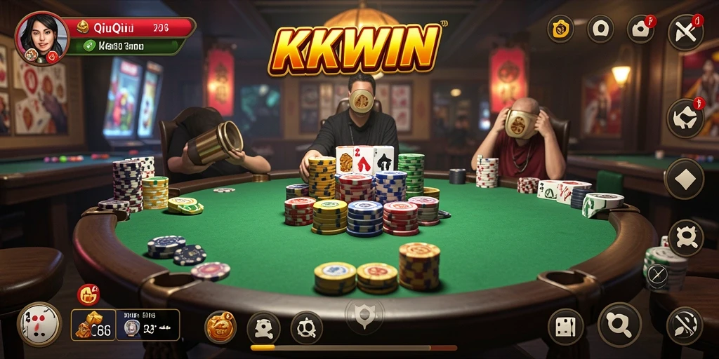 Screenshot KKWIN menampilkan momen seru permainan QiuQiu.