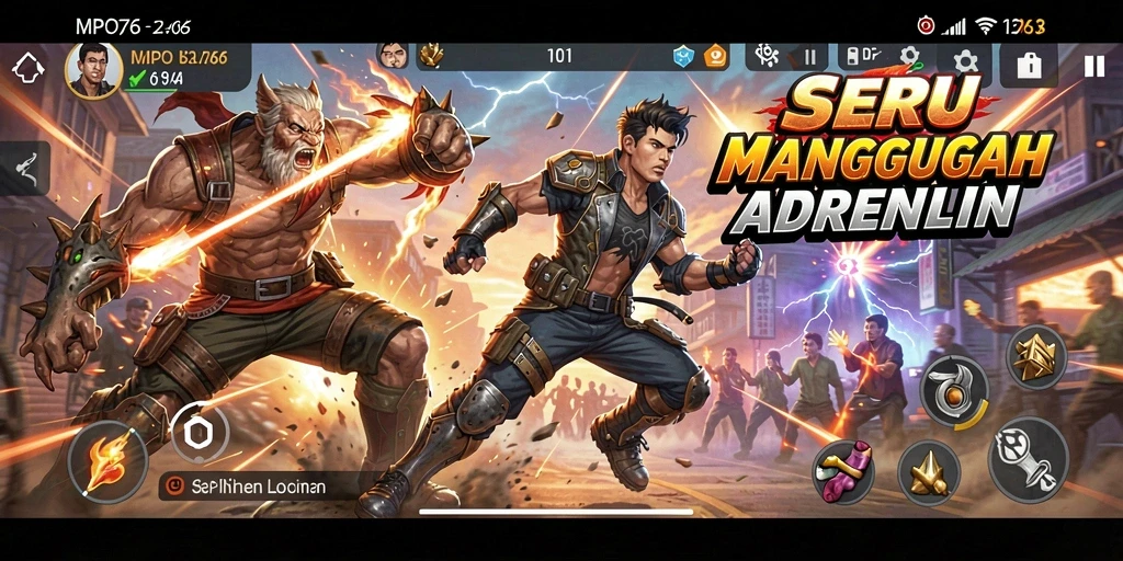 Tangkapan layar MPO76 yang menggambarkan aksi seru gameplay.