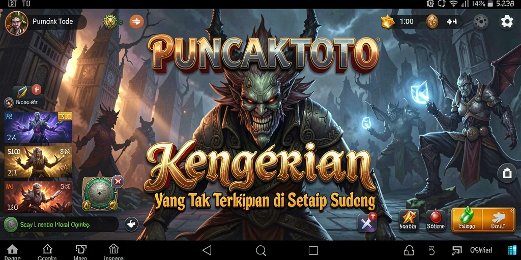 Gameplay PUNCAKTOTO yang memacu adrenalin di dunia Horror.