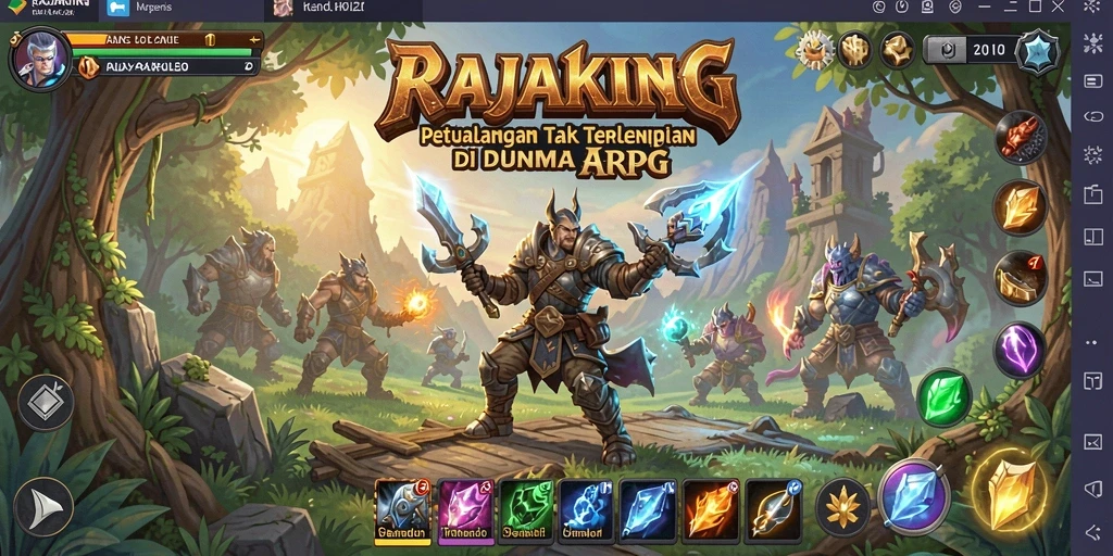 Screenshot gameplay menampilkan aksi seru dalam petualangan ARPG.