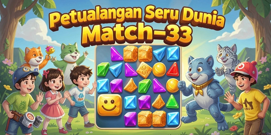 Gameplay seru RI188 dengan tantangan Match-3 yang menarik.