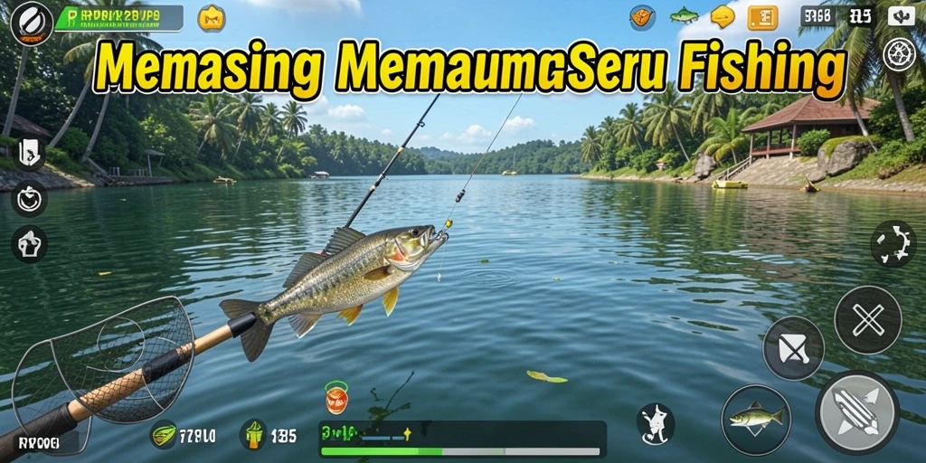 Tampilan gameplay RPVIP8 yang menampilkan pengalaman memancing.