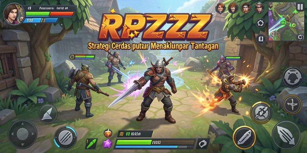 Tampilan gameplay RPZZZ yang dinamis dan strategis.