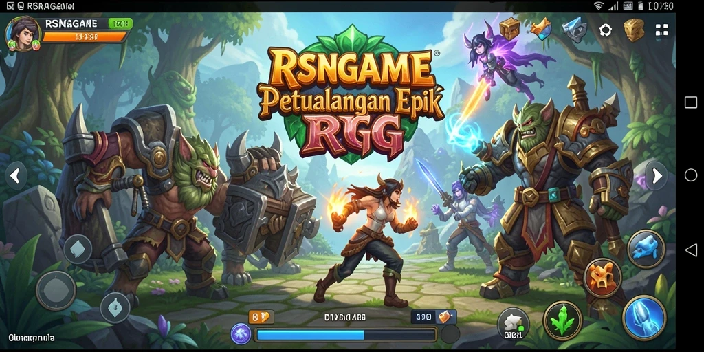 Gameplay epik RSNGAME dengan karakter yang menarik.