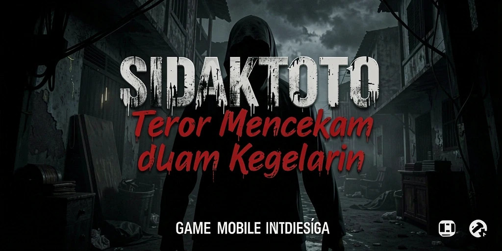 Screenshot gameplay mencekam dari game Horror SIDAKTOTO dengan elemen kegelapan.